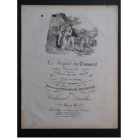 LHUILLIER Edmond Le Départ du Conscrit Chant Piano ca1830