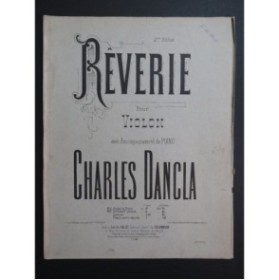 DANCLA Charles Rêverie op 66 Piano Violon