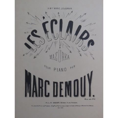 DEMOUY Marc Les Éclairs Piano