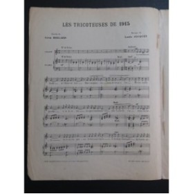 JACQUET Louis Les Tricoteuses de 1915 Chant Piano 1915