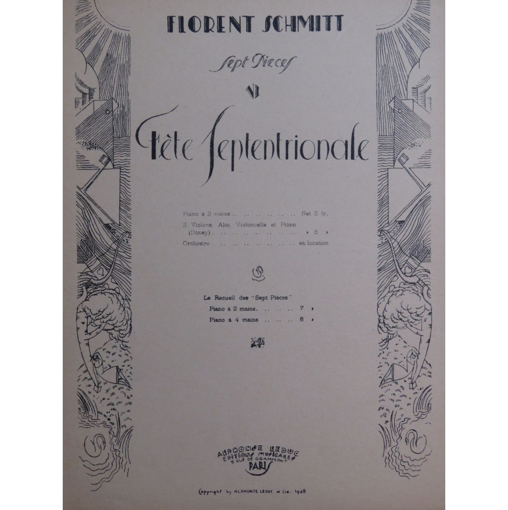 SCHMITT Florent Fête Septentrionale No 6 Piano 1928