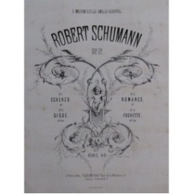 SCHUMANN Robert Klavierstücke 4 Pièces op 32 Piano ca1862