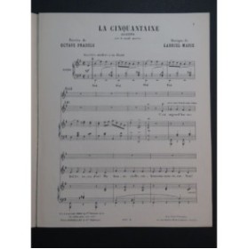 GABRIEL-MARIE La Cinquantaine Chant Piano 1896