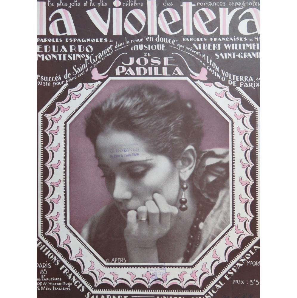 PADILLA José La Violetera Chant Piano 1918