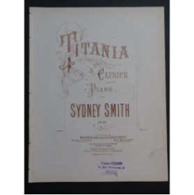 SMITH Sydney Titania Piano ca1876