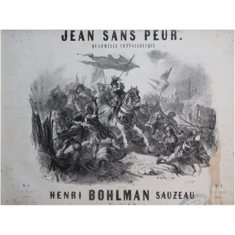 BOHLMAN SAUZEAU Henri Jean sans peur Piano ca1850