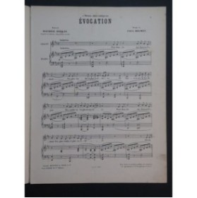 DELMET Paul Évocation Chant Piano 1896