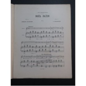 MASSENET Jules Noël Païen Chant Piano 1908