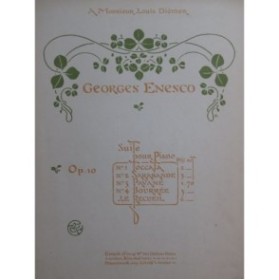 ENESCO Georges Sarabande op 10 Piano ca1904