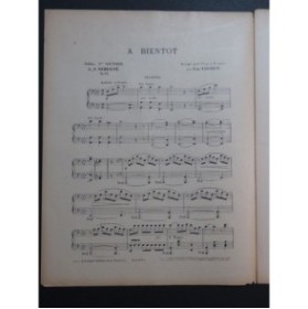 SERGENT Alfred A Bientôt Nocturne No 2 Piano 4 mains 1927