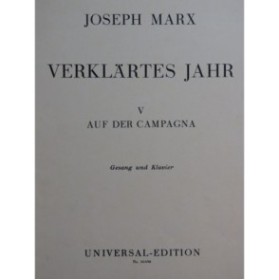 Marx Joseph Auf der Campagna Chant Piano