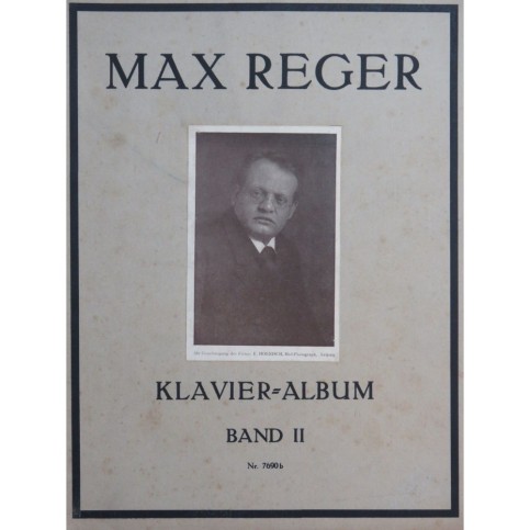 REGER Max Klavier Album Band 2 Piano 1917