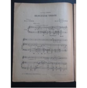MILOÏEVITCH Miloïe Berceuse Triste Dédicace Chant Piano 1918