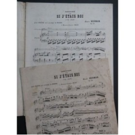 HERMAN Jules Si j'étais Roi Fantaisie Flûte Piano ca1875
