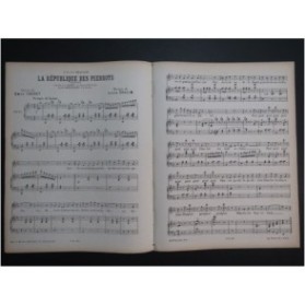 COLLIN Lucien La République des Pierrots Chant Piano ca1880