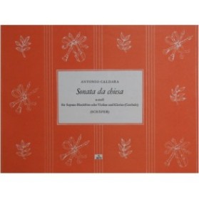 CALDARA Antonio Sonata da Chiesa Piano Flûte à bec ou Violon 1958