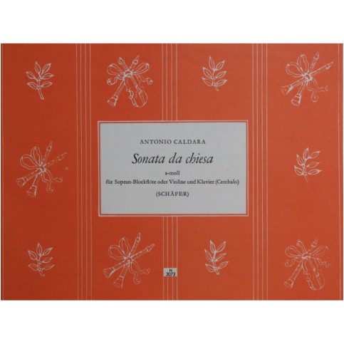 CALDARA Antonio Sonata da Chiesa Piano Flûte à bec ou Violon 1958