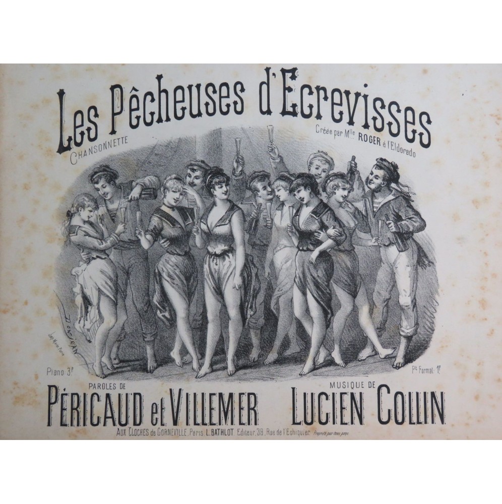COLLIN Lucien Les Pêcheuses d'Écrevisses Chant Piano ca1880