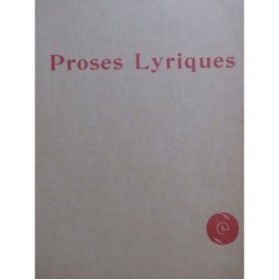 DEBUSSY Claude Proses Lyriques Chant Piano