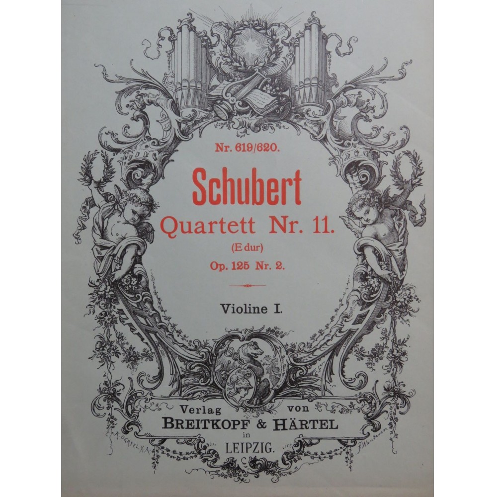 SCHUBERT Franz Quartett No 11 op 125 No 2 Violon Alto Violoncelle