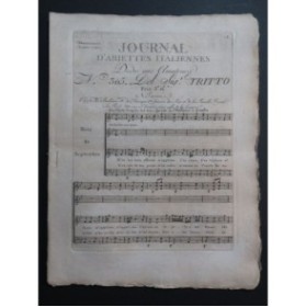 TRITTO Giacomo D'un barbaro affanno m'opprime Chant Orchestre 1791