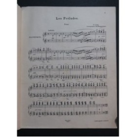 LISZT Franz Les Préludes Piano 4 mains