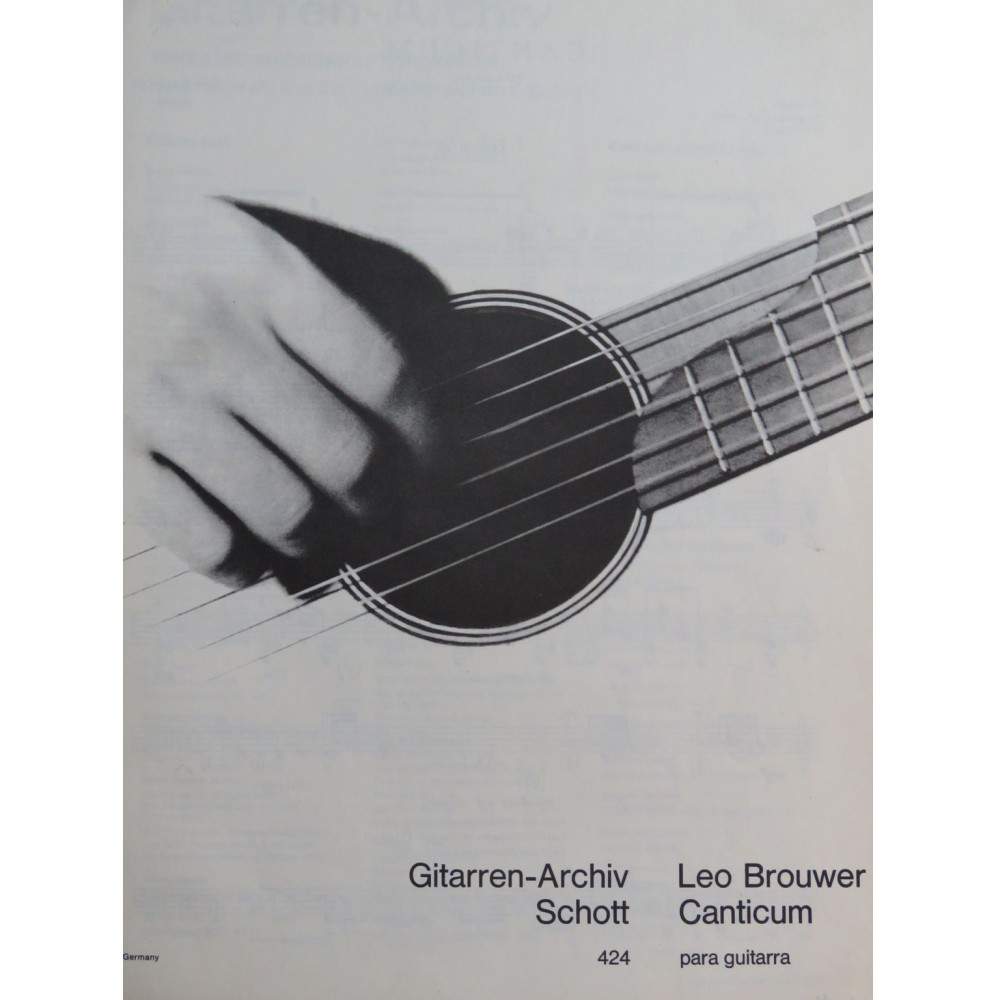 BROUWER Léo Canticum Guitare 1972
