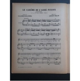 COLLIN Lucien Le Carême de l'abbé Pinson Chant Piano