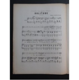 DE BROAN Maxime Solitude Chant Piano XIXe siècle