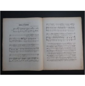 DE BROAN Maxime Solitude Chant Piano XIXe siècle