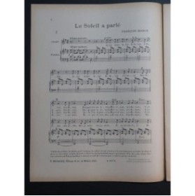 JASMIN François Douze Nouvelles Chansons Chant Piano 1932
