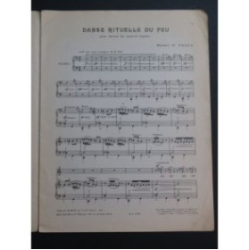 DE FALLA Manuel Danse Rituelle du Feu Piano 1950