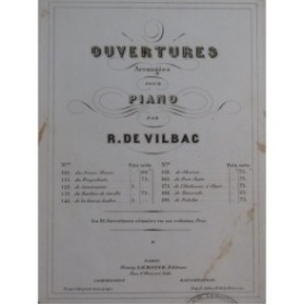 WEBER Obéron Ouverture Piano ca1870