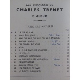 Les Chansons de Charles Trenet 2e Album Chant Piano 1939