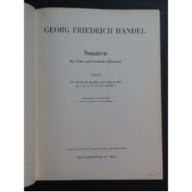 HAENDEL G. F. Sonaten Vol 1 Flute Clavecin