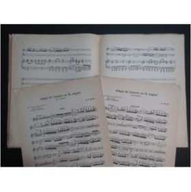 BACH J. S. Adagio du Concerto Fa Maj Violon Violoncelle Piano ou Orgue 1928