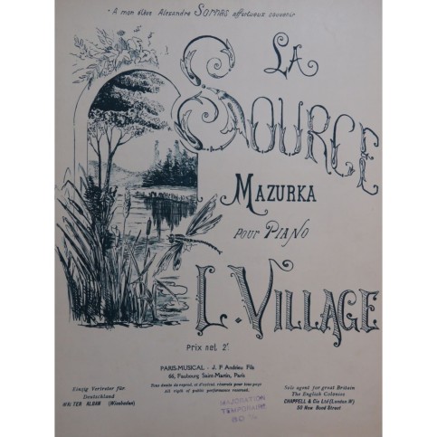 VILLAGE L. La Source Piano