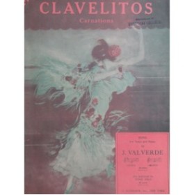 VALVERDE J. Clavelitos Chant Piano 1944