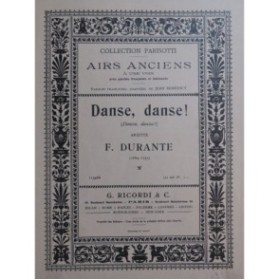 DURANTE Francesco Danse Danse Chant Piano