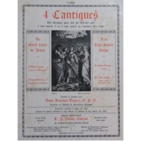 DEPREZ Dom Anselme 4 Cantiques Chant Orgue 1910
