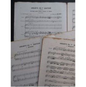 MOZART W. A. Andante 7e Quatuor Piano Violon Orgue ca1875