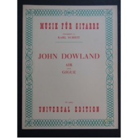 DOWLAND John Air and Gigue Guitare 1957