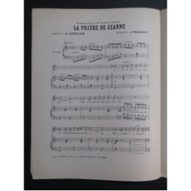 TROJELLI A. La Prière de Jeanne Chant Piano ca1890