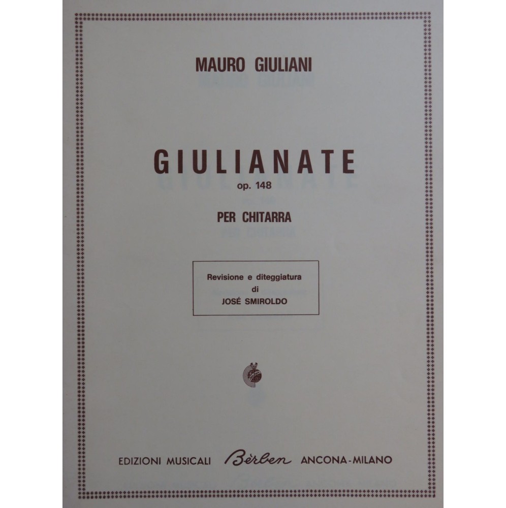 GIULIANI Mauro Giulianate op 148 Guitare 1972