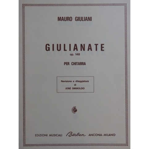 GIULIANI Mauro Giulianate op 148 Guitare 1972