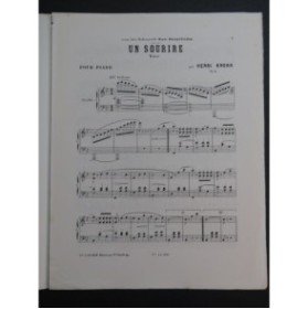 KNORR Henri Un Sourire Piano ca1890