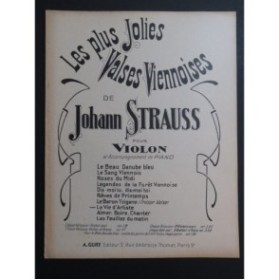 STRAUSS Johann La Vie d'Artiste Piano Violon