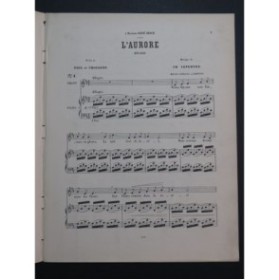 LEFEBVRE Charles L'Aurore Chant Piano ca1900
