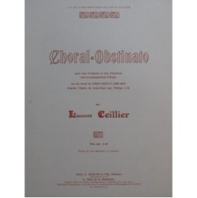 CEILLIER Laurent Choral Obstinato Chant Orgue ca1912