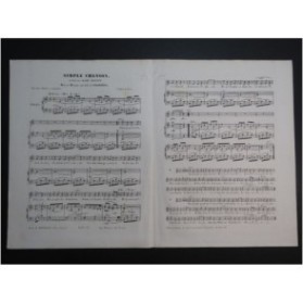 DE VAUCORBEIL A. E. Simple chanson Chant Piano ca1860